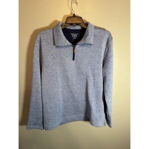 Saddlebred‎ Mens Sz L Pullover 1/4 Zip Long Sleeve Sweater Blue